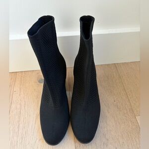 Born Black Textured Ankle Boots